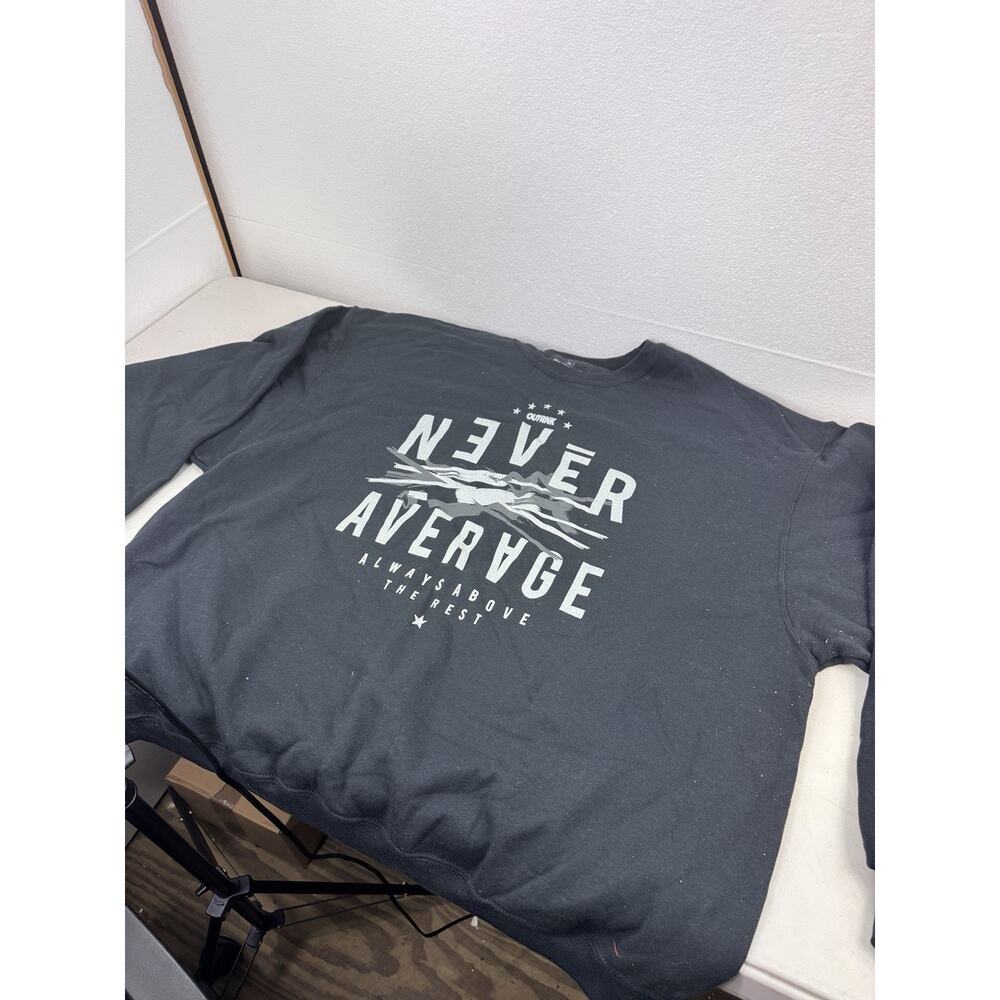Outrank Never Average Men’s Crewneck Sweatshirt NWOT 2XL